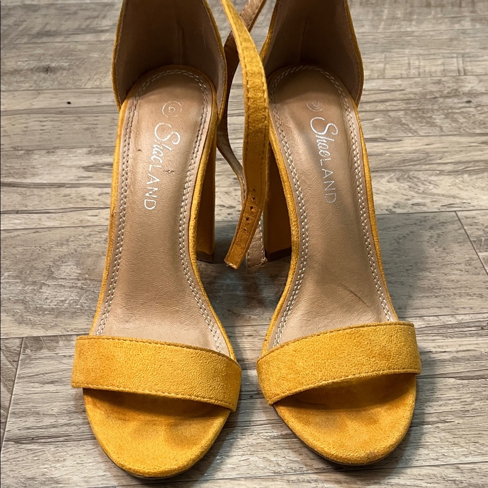 Stylish Yellow Heels by Shoeland